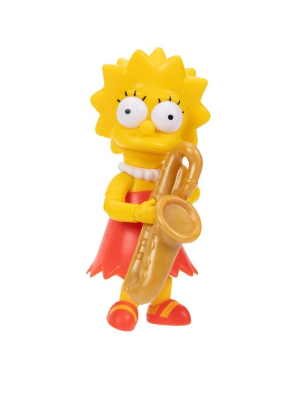 The Simpsons Lisa Simpson 5" Figure JAKKS Pacific Saxophone Red Dress NEW - Picture 3 of 4